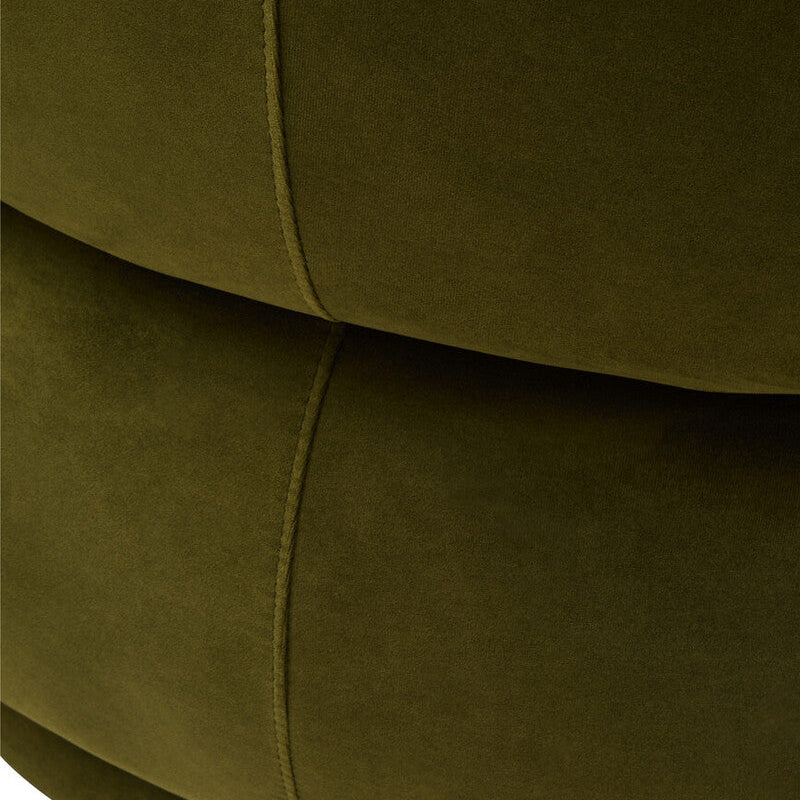 Close-up of a green fabric surface with a subtle texture