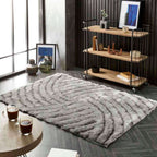 Dallas Silver Grey Shaggy Rug