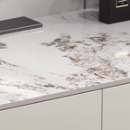 Paulina Modern Dressing Table With Drawers & LED Light, Solid Wood