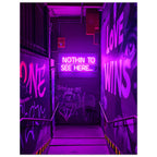 Graffiti Wall Art – Neon Urban Alley Print