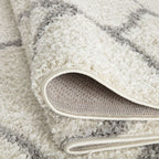 Moroccan Ivory Shaggy Rug | 600