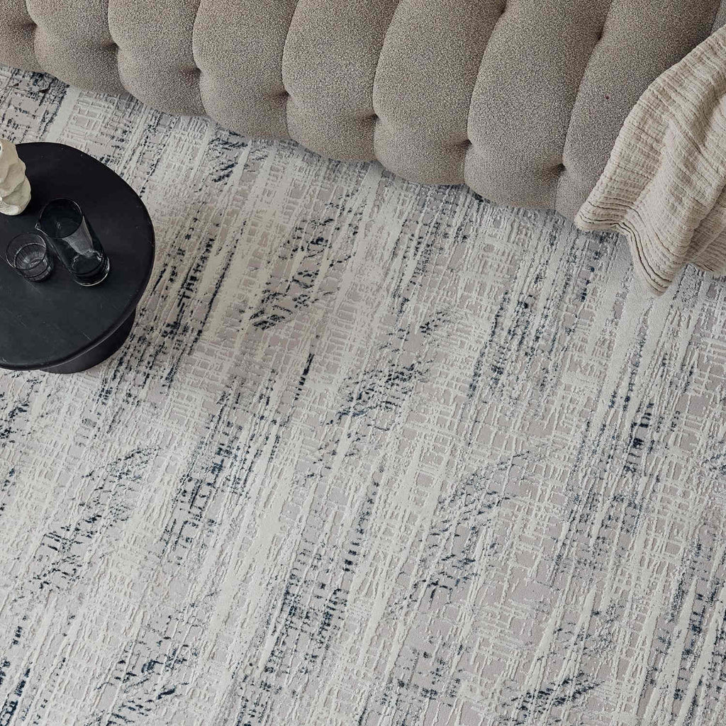 Carmel Cream-Blue Abstract Rug | 6030