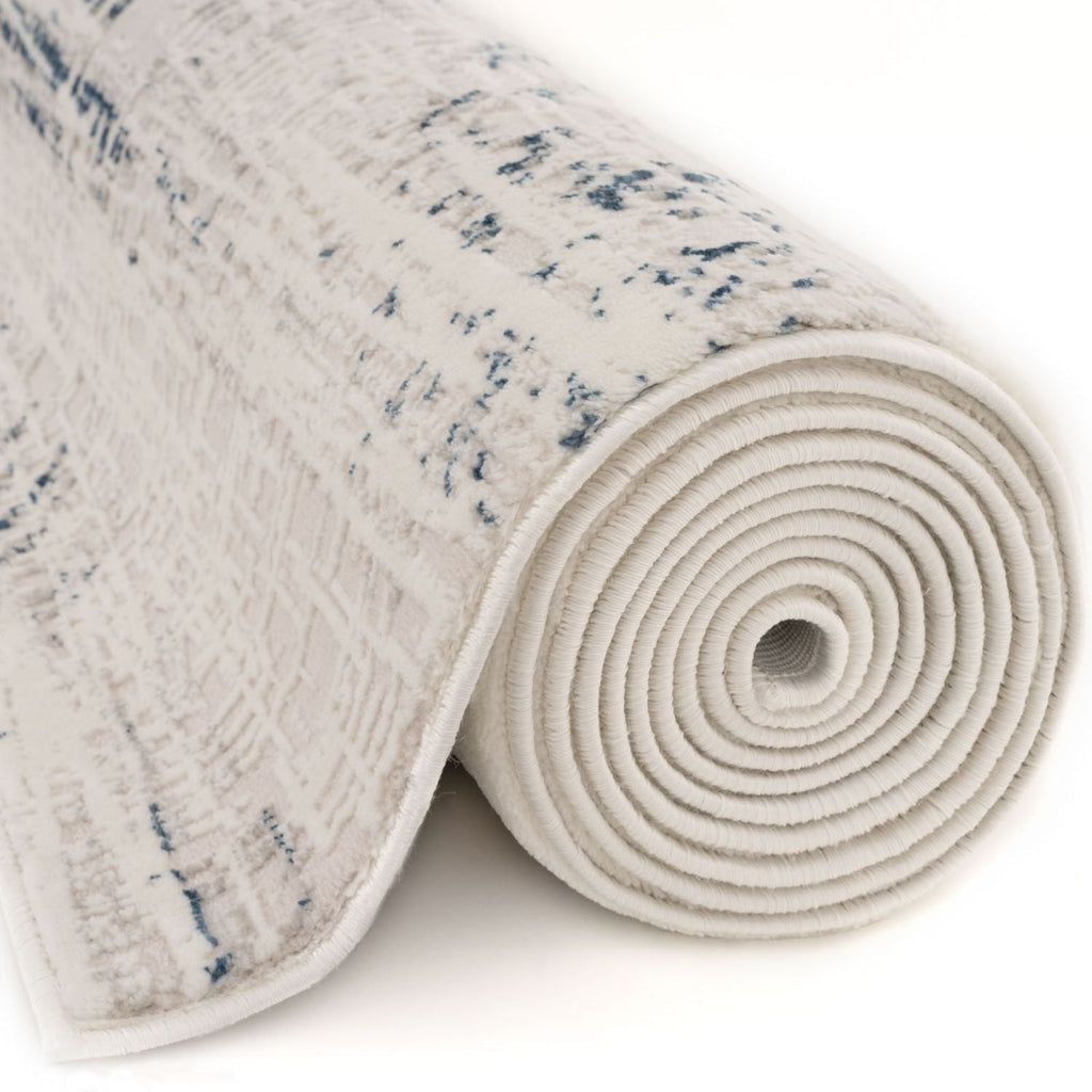 Carmel Cream-Blue Abstract Rug | 6030