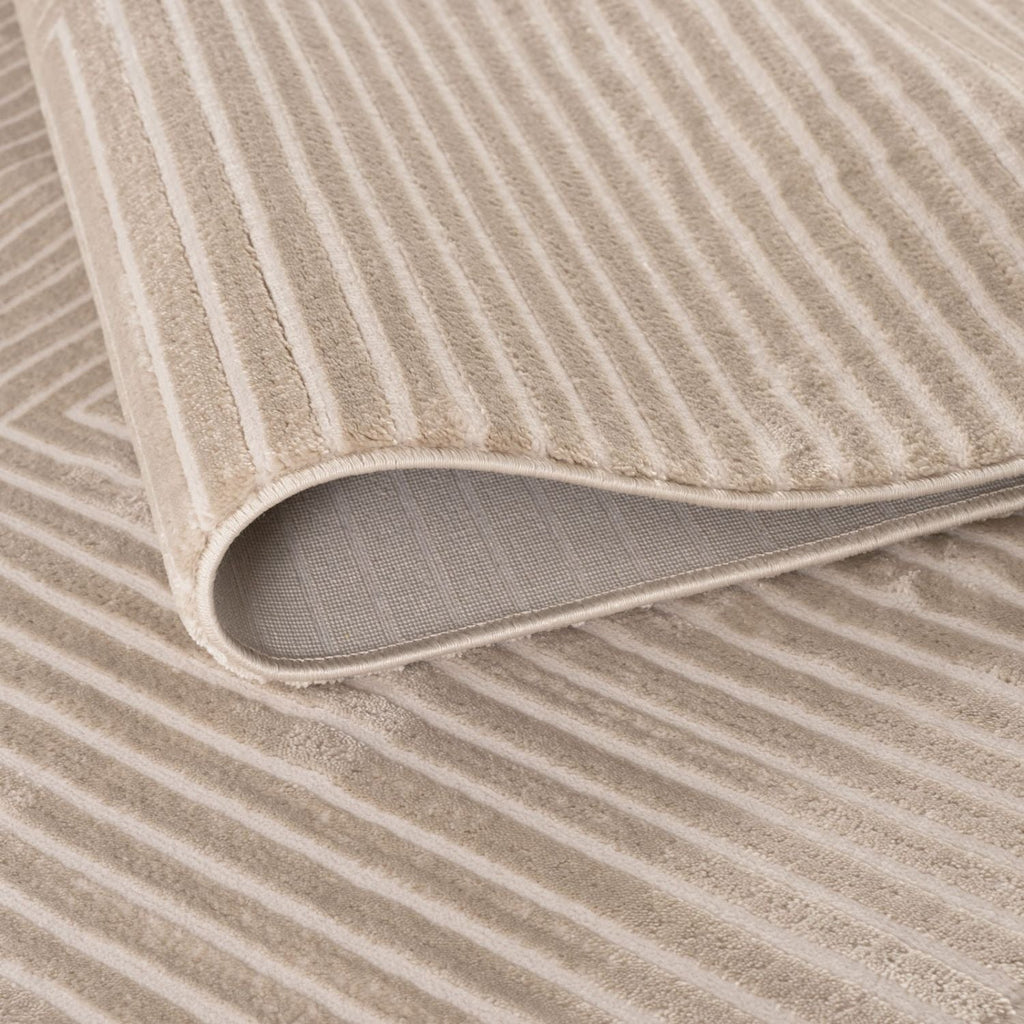 Carmel Beige-Cream Geometric Rug | 6050