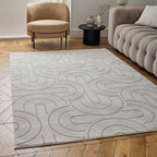 Carmel Cream-Beige Geometric Rug | 6070