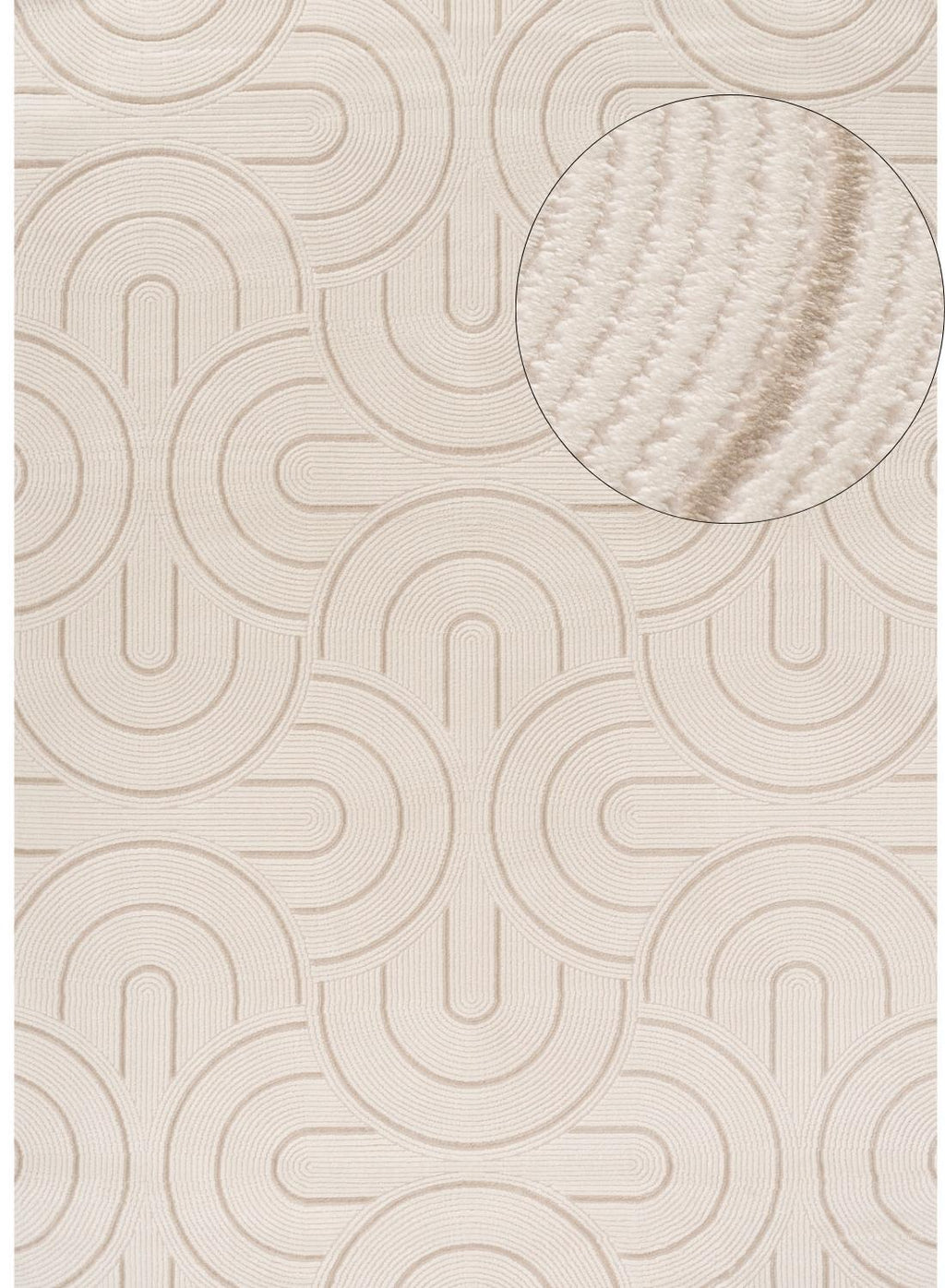 Carmel Cream-Beige Geometric Rug | 6070