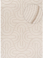 Carmel Cream-Beige Geometric Rug | 6070