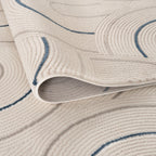 Carmel Cream-Blue Geometric Rug | 6070