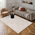 Carmel Cream-Gold Geometric Rug | 6070