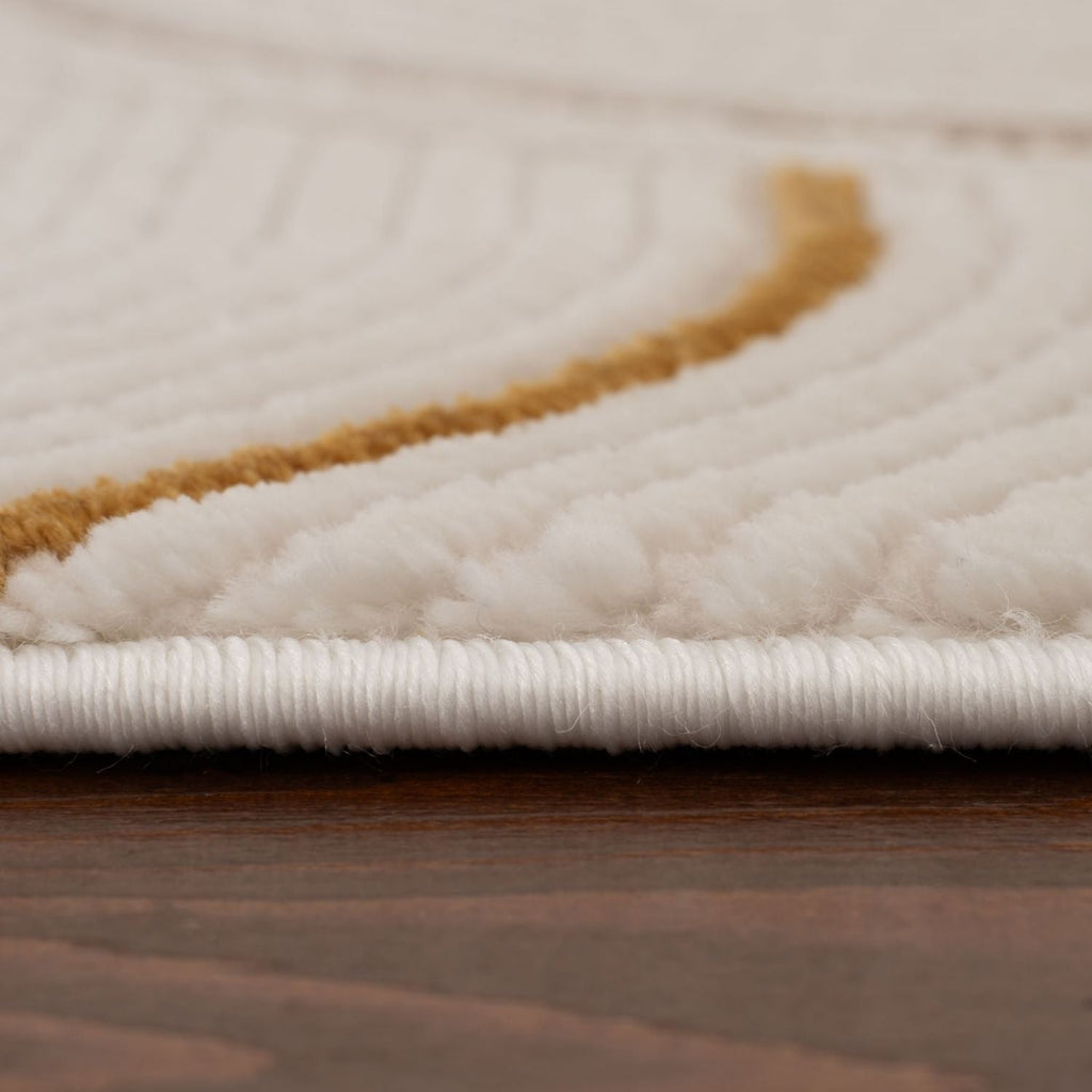 Carmel Cream-Gold Geometric Rug | 6070