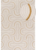 Carmel Cream-Gold Geometric Rug | 6070