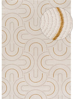 Carmel Cream-Gold Geometric Rug | 6070