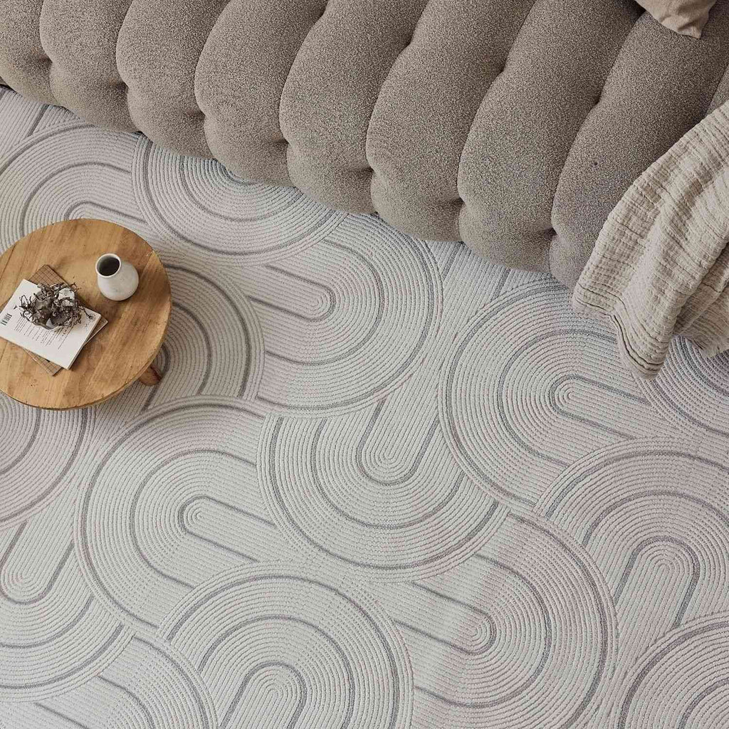 Carmel Cream-Grey Geometric Rug | 6070