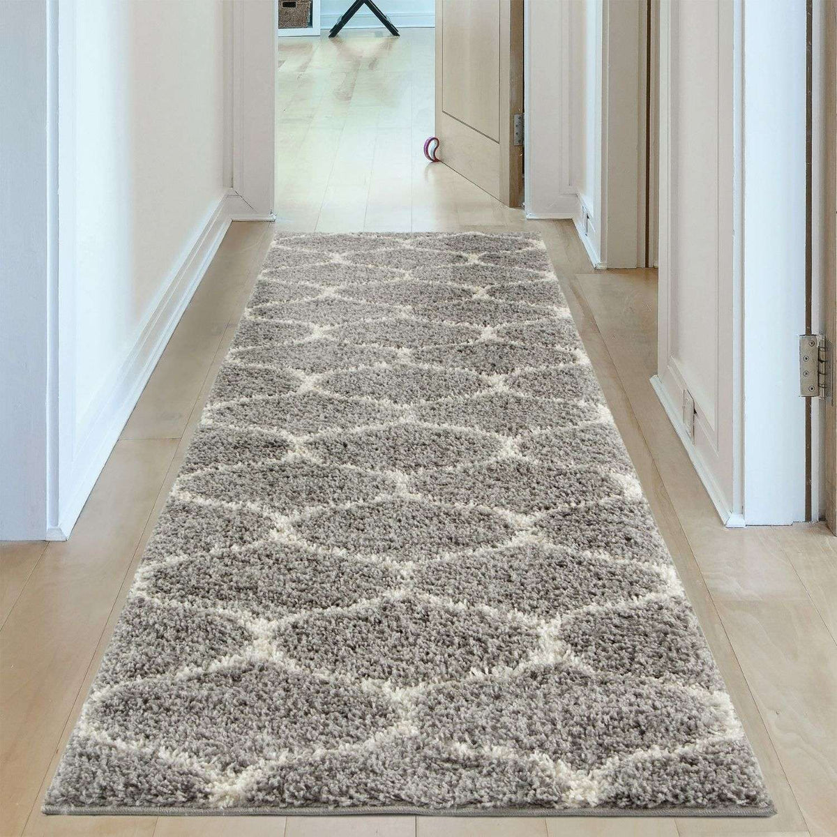 Moroccan Grey Shaggy Rug | 610