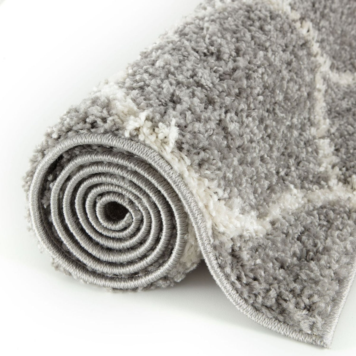 Moroccan Grey Shaggy Rug | 610