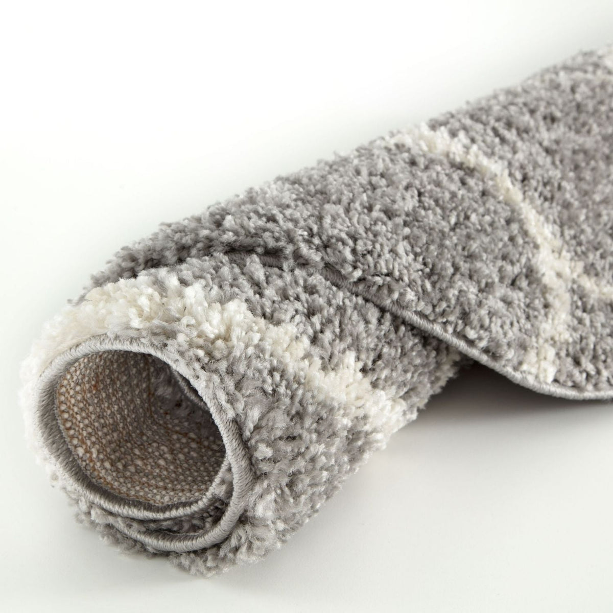 Moroccan Grey Shaggy Rug | 610