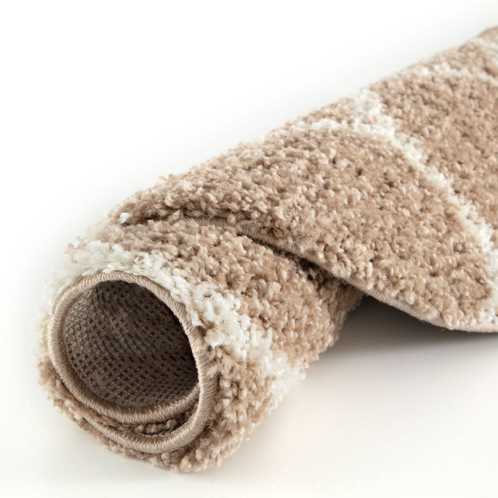 Moroccan Beige Shaggy Rug | 620