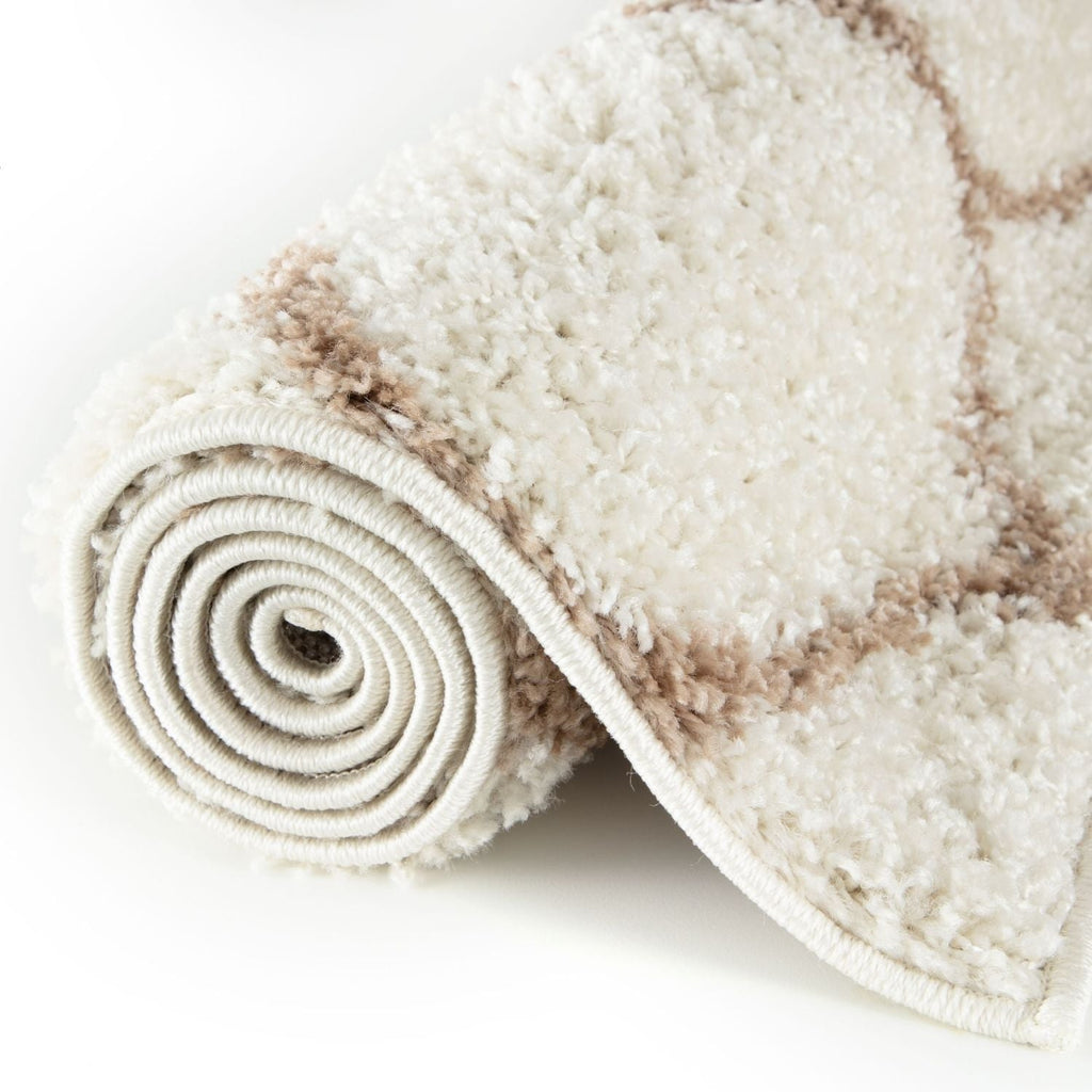 Moroccan Ivory Shaggy Rug | 630