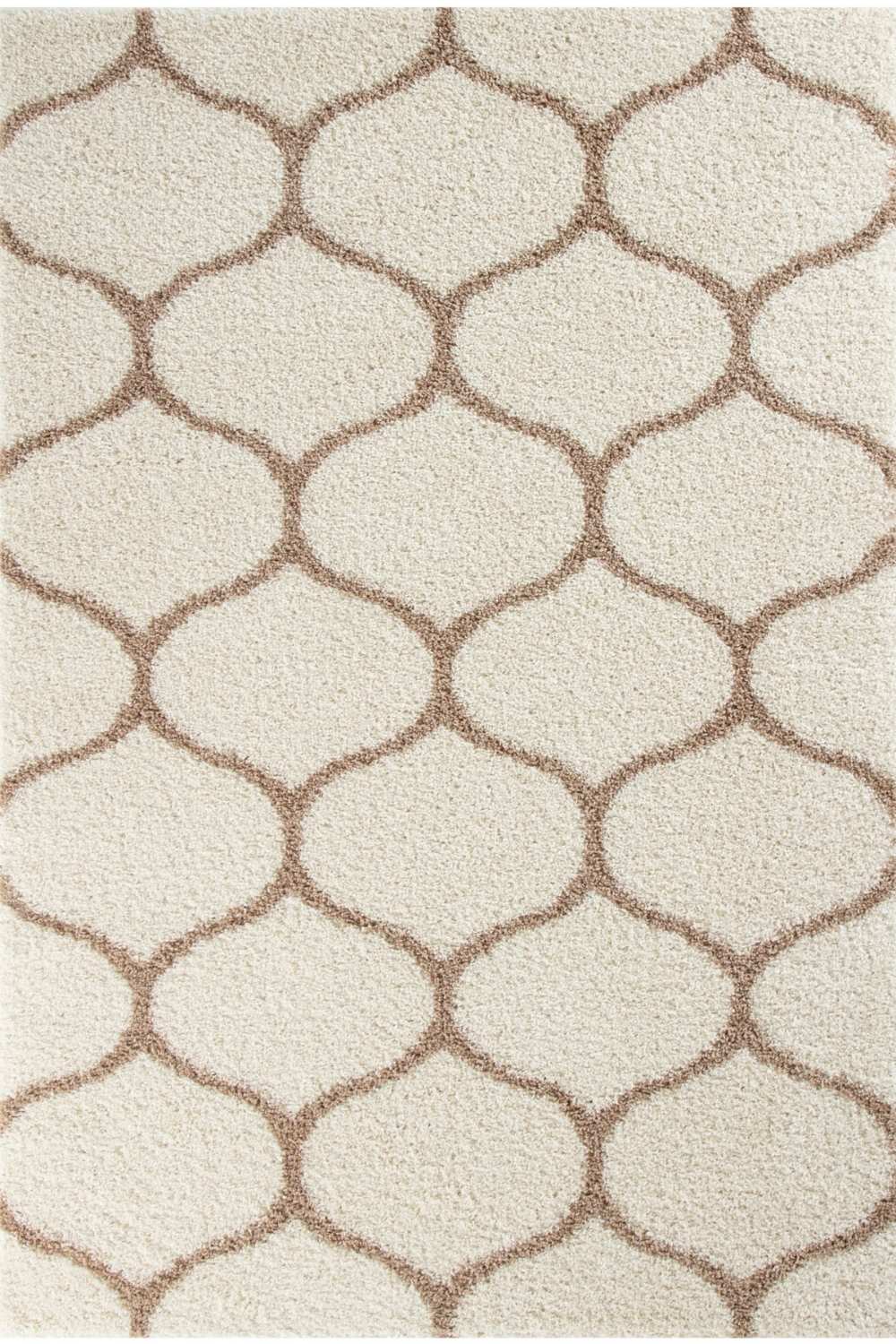 Moroccan Ivory Shaggy Rug | 630