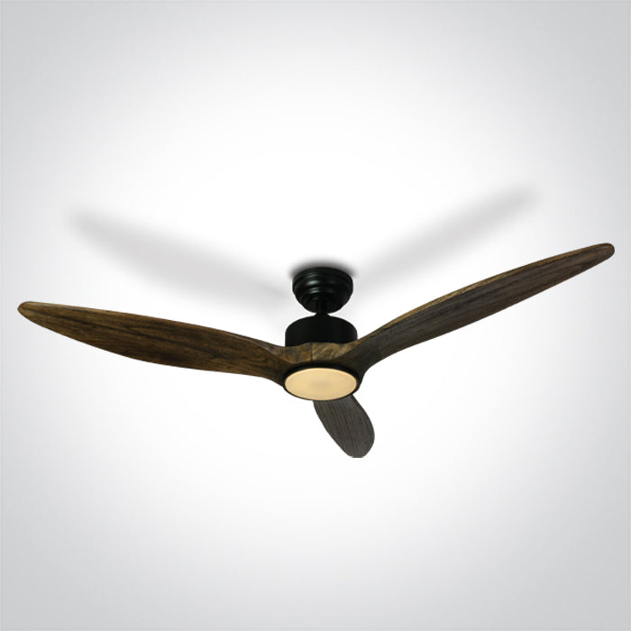 Black Body Ceiling Fans Dark Wood Blades - 6312D/B/V