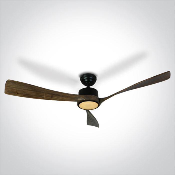 Black Body Ceiling Fans Dark Wood Blades - 6314D/B/V