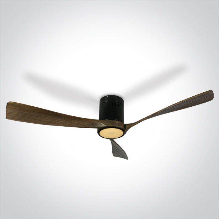 Black Body Ceiling Fans Dark Wood Blades - 6314DC/B/V
