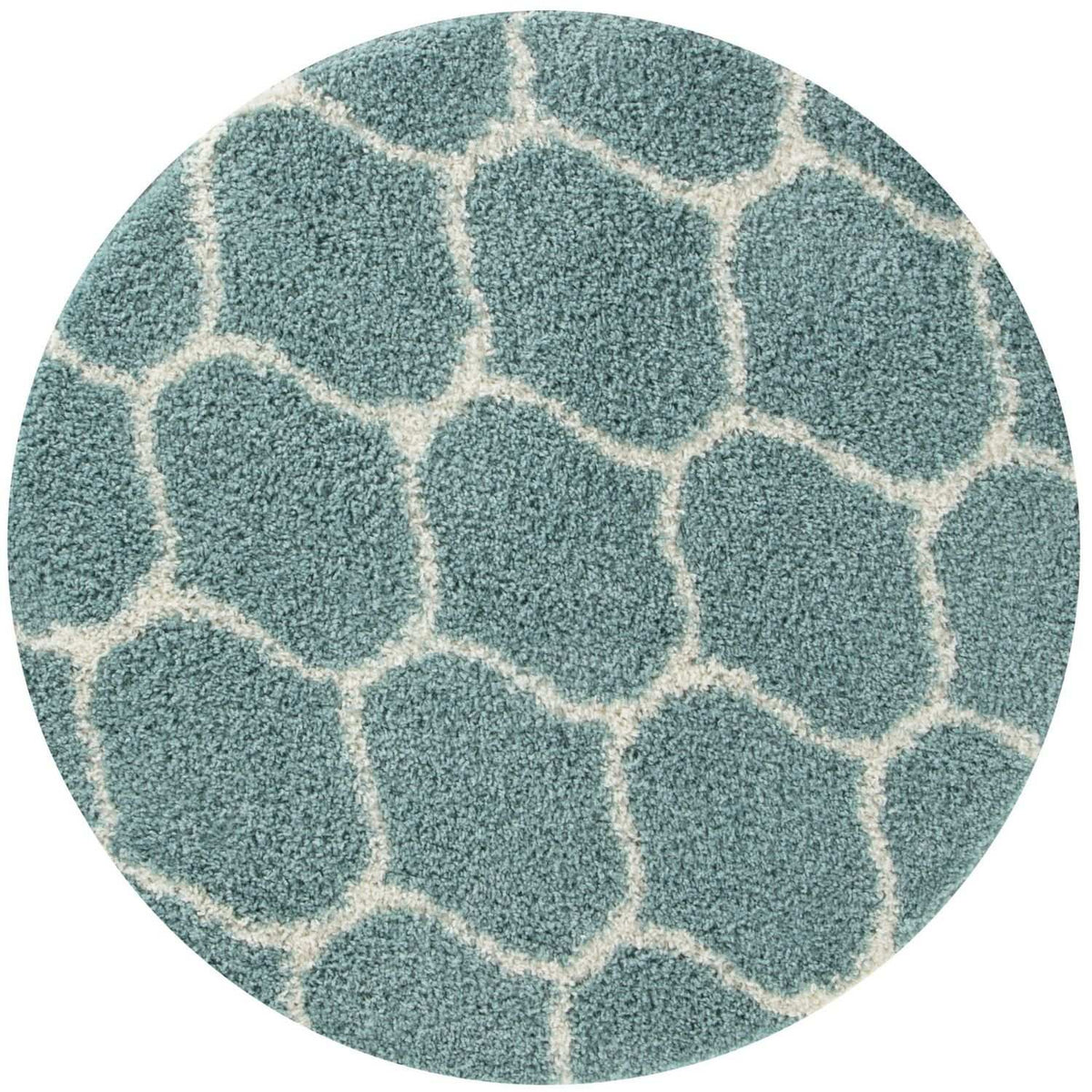 Moroccan Duck Egg Blue Shaggy Rug | 650