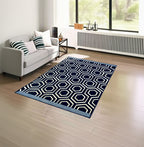 Maestro Honeycomb Navy Rug | 3035 X011