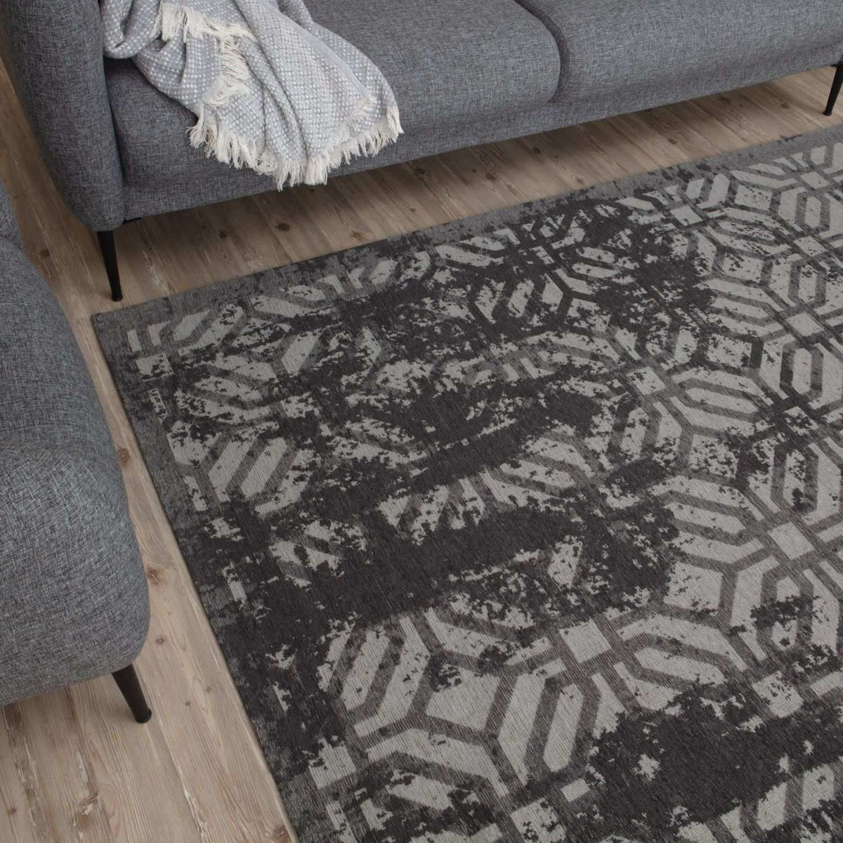 Washable Rug Carina Black | 6930B