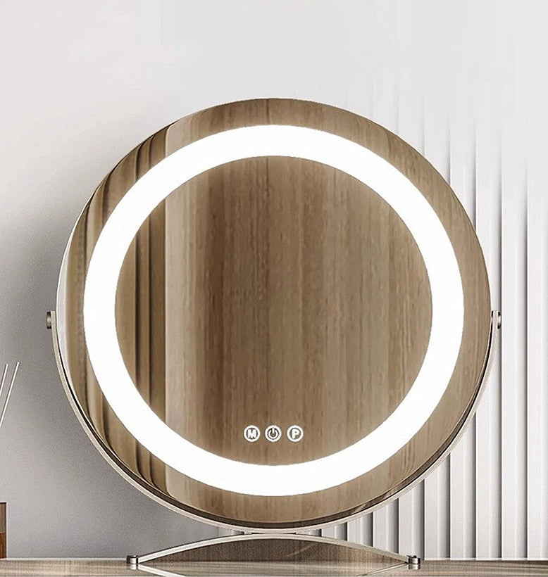 Sanchez Dressing Table, Vanity Table With LED Mirror, Grey