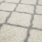 Moroccan Ivory Shaggy Rug | 700
