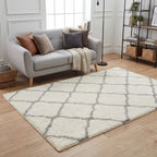 Moroccan Ivory Shaggy Rug | 700