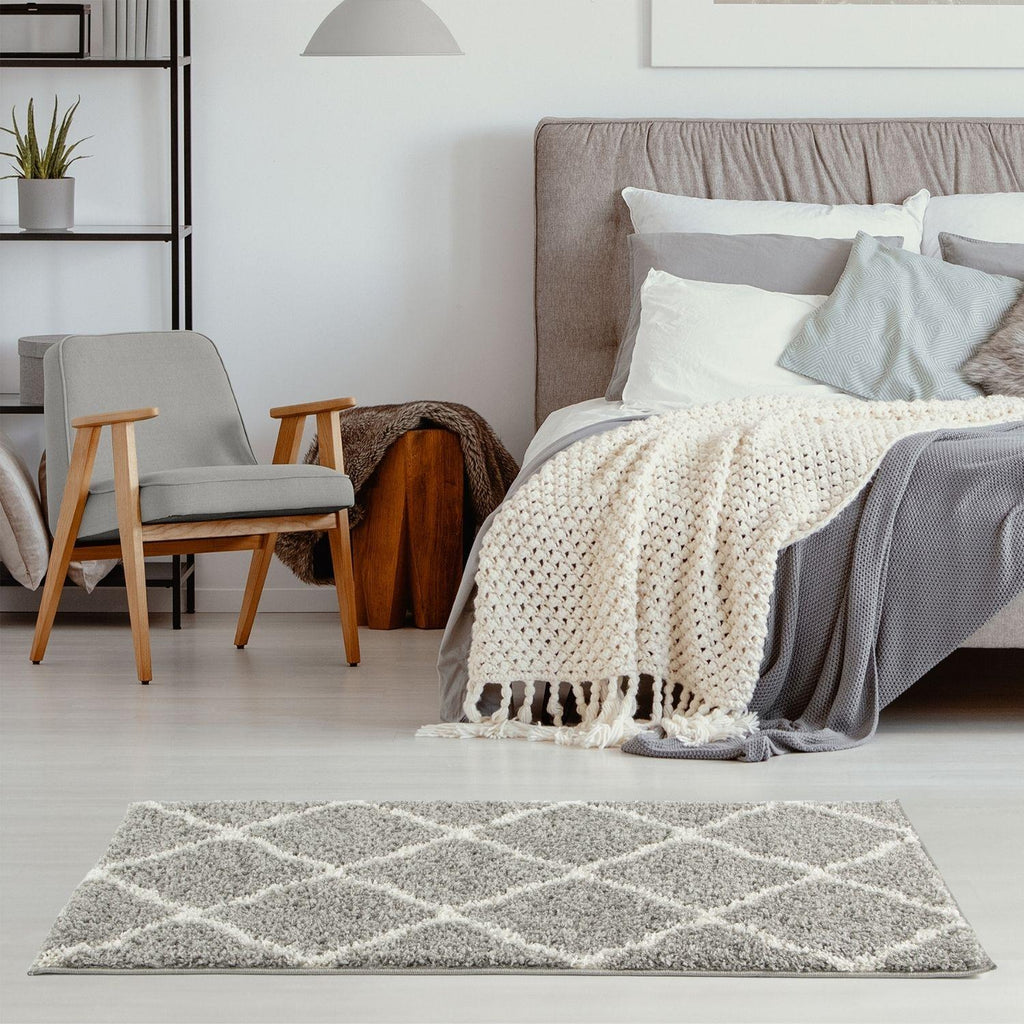 Moroccan Grey Shaggy Rug | 710