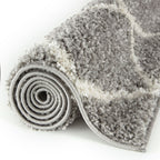Moroccan Grey Shaggy Rug | 710