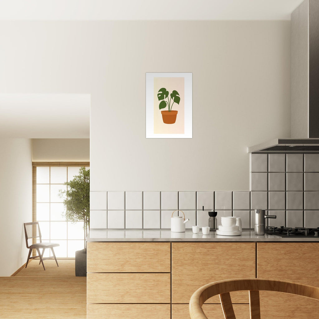 Minimalist Monstera Plant Print