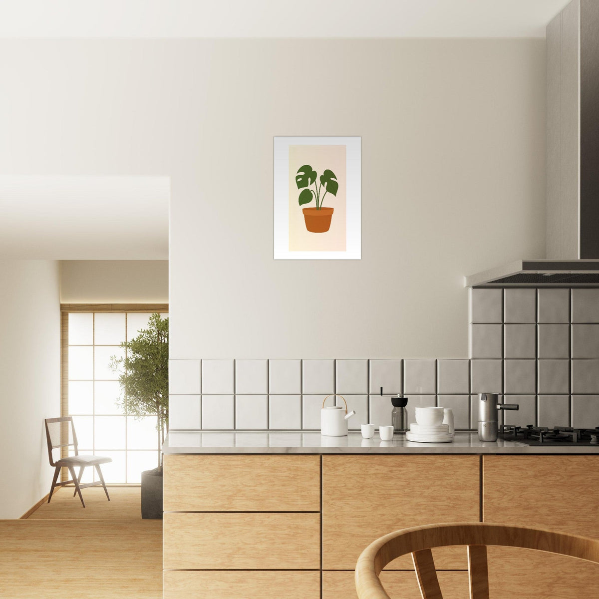 Minimalist Monstera Plant Print