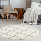 Moroccan Ivory Shaggy Rug | 730
