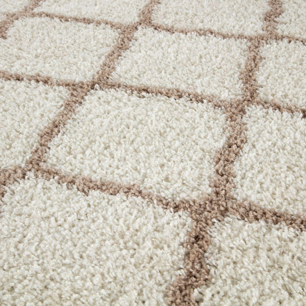 Moroccan Ivory Shaggy Rug | 730