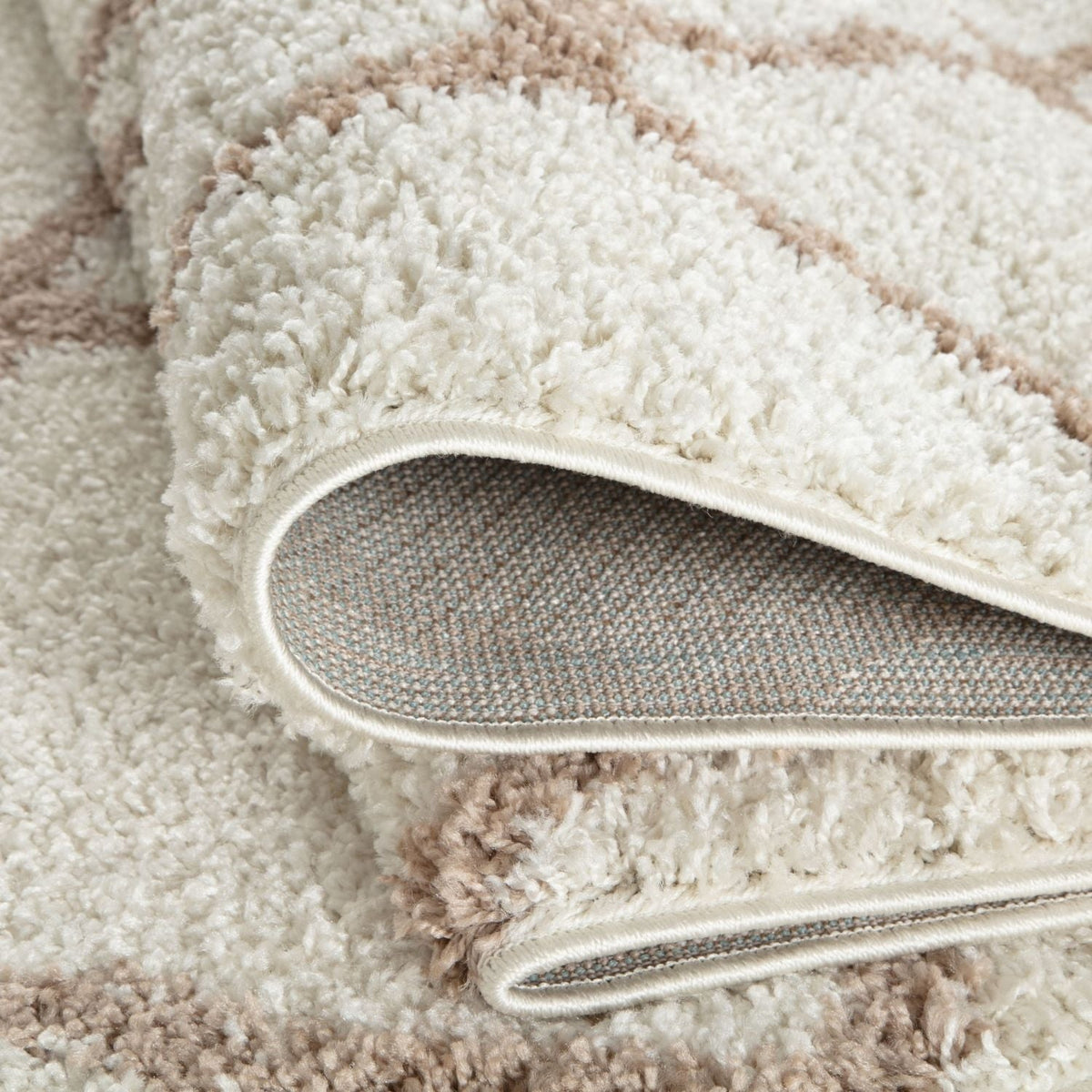 Moroccan Ivory Shaggy Rug | 730