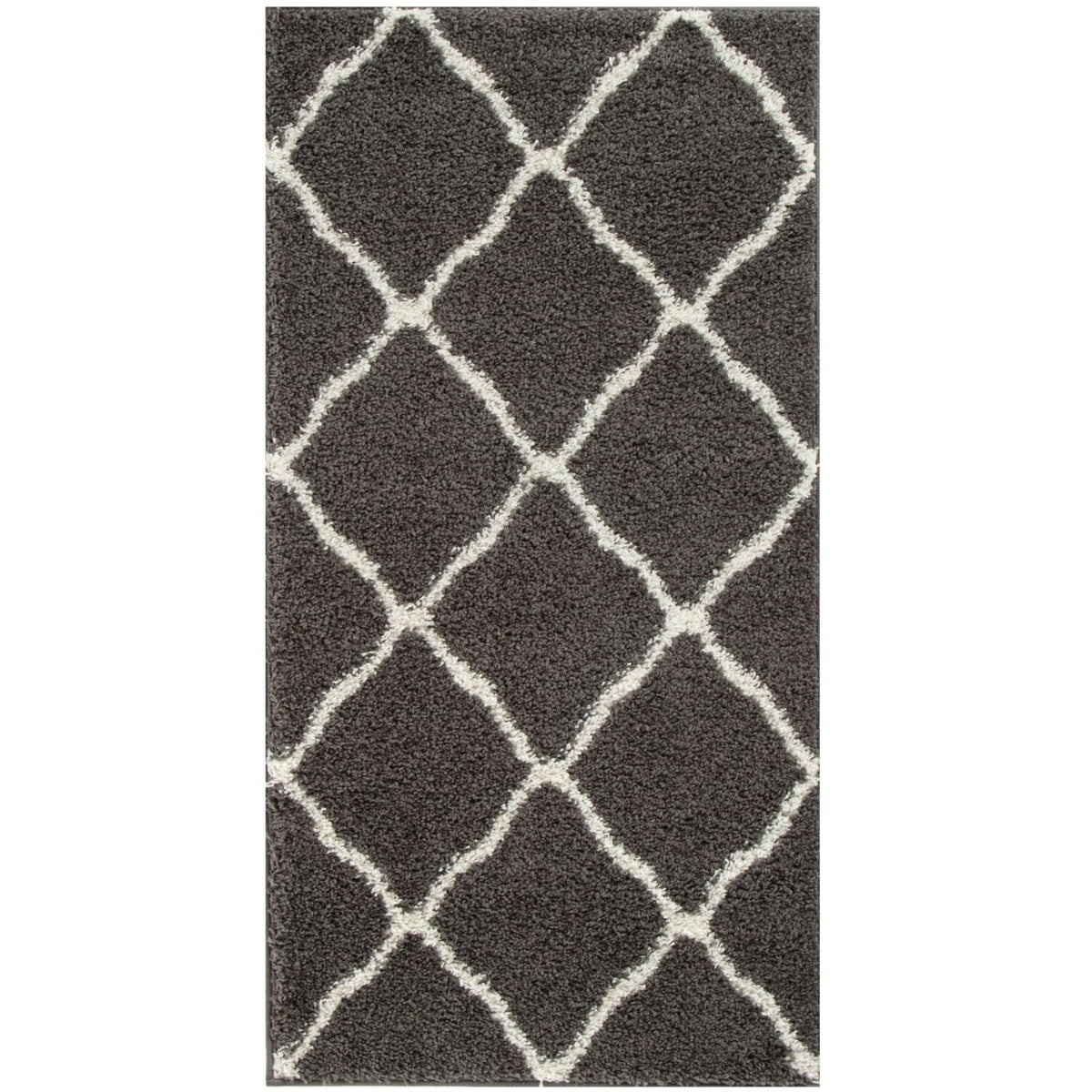 Moroccan Dark Grey Shaggy Rug | 740