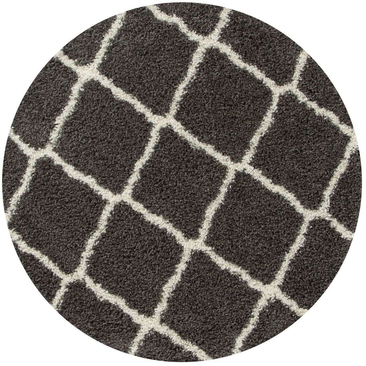 Moroccan Dark Grey Shaggy Rug | 740