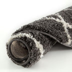 Moroccan Dark Grey Shaggy Rug | 740