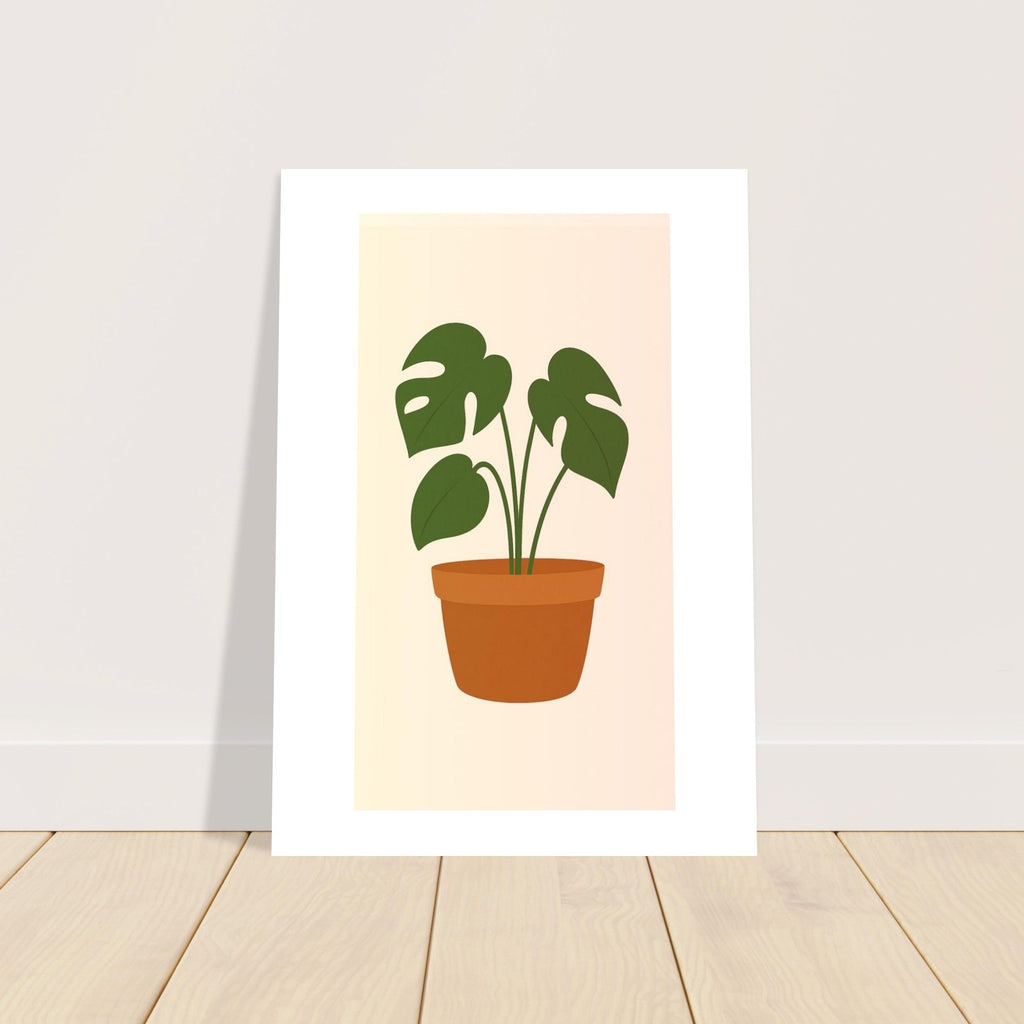 Minimalist Monstera Plant Print