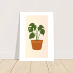 Minimalist Monstera Plant Print