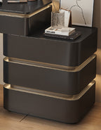 Grant Dressing Table With Big LED Mirror, Black/Cream