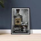 Noir Whiskey Wall Art – Home Bar Framed Print