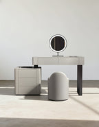 Paulina Modern Dressing Table With Drawers & LED Light, Solid Wood
