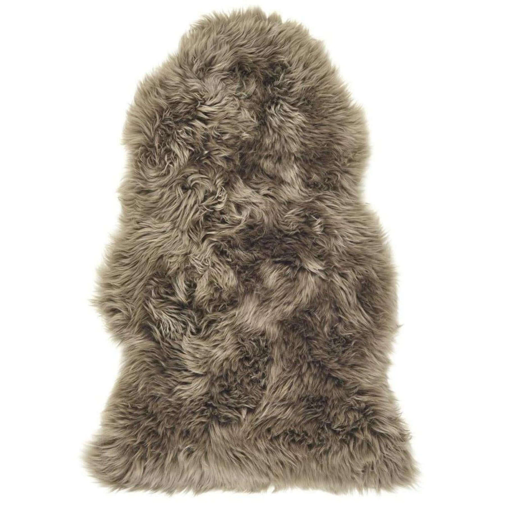 Genuine Khaki/Taupe Sheepskin Faux Fur Rug