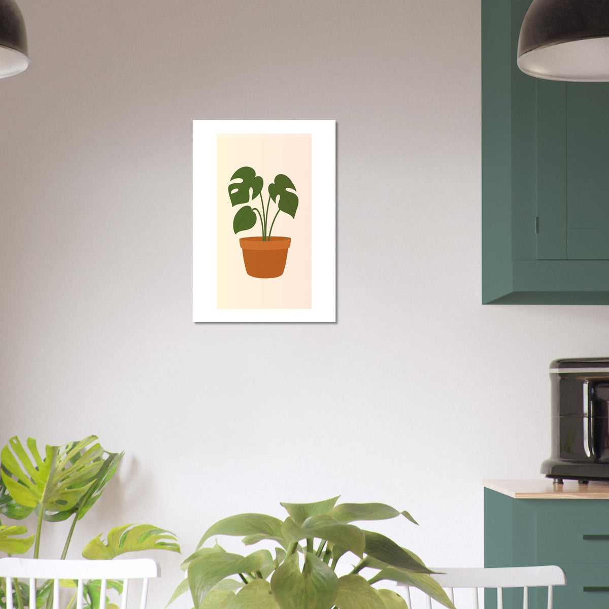 Minimalist Monstera Plant Print