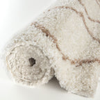 Moroccan Ivory Beige Shaggy Rug | 830